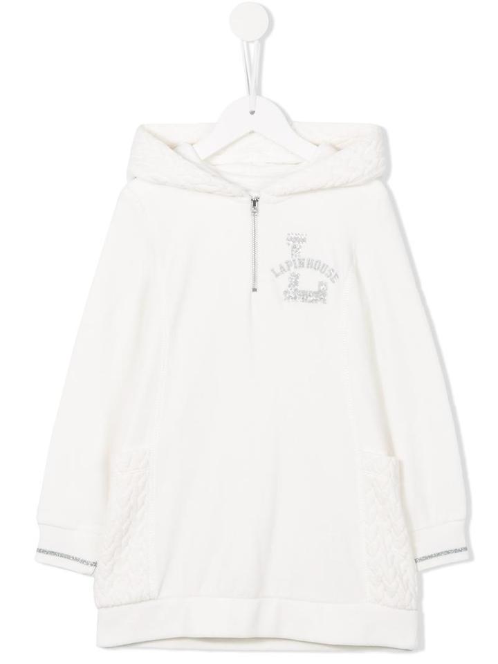 Lapin House Sequin Logo Hoodie, Girl's, Size: 10 Yrs, White