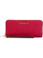 Michael Michael Kors - 'jet Set Travel' Wristlet - Women - Leather - One Size, Women's, Red, Leather