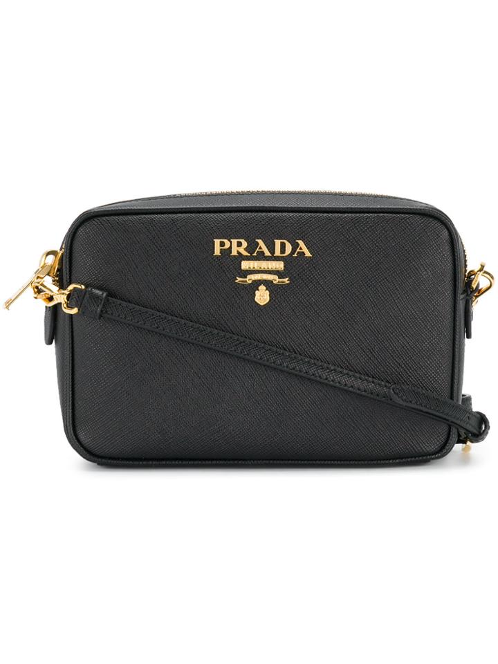 Prada Saffiano Cross-body Bag - Black