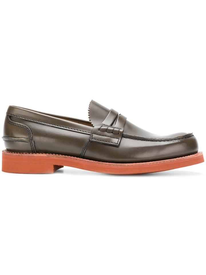 Church's Contrast Heel Loafers - Brown