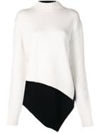Monse Two Tone Asymmetric Sweater - White