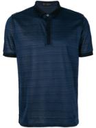 Corneliani Striped Polo Shirt - Blue
