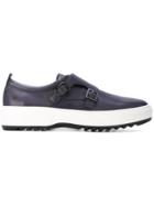 Salvatore Ferragamo Monk Strap Sneakers - Blue