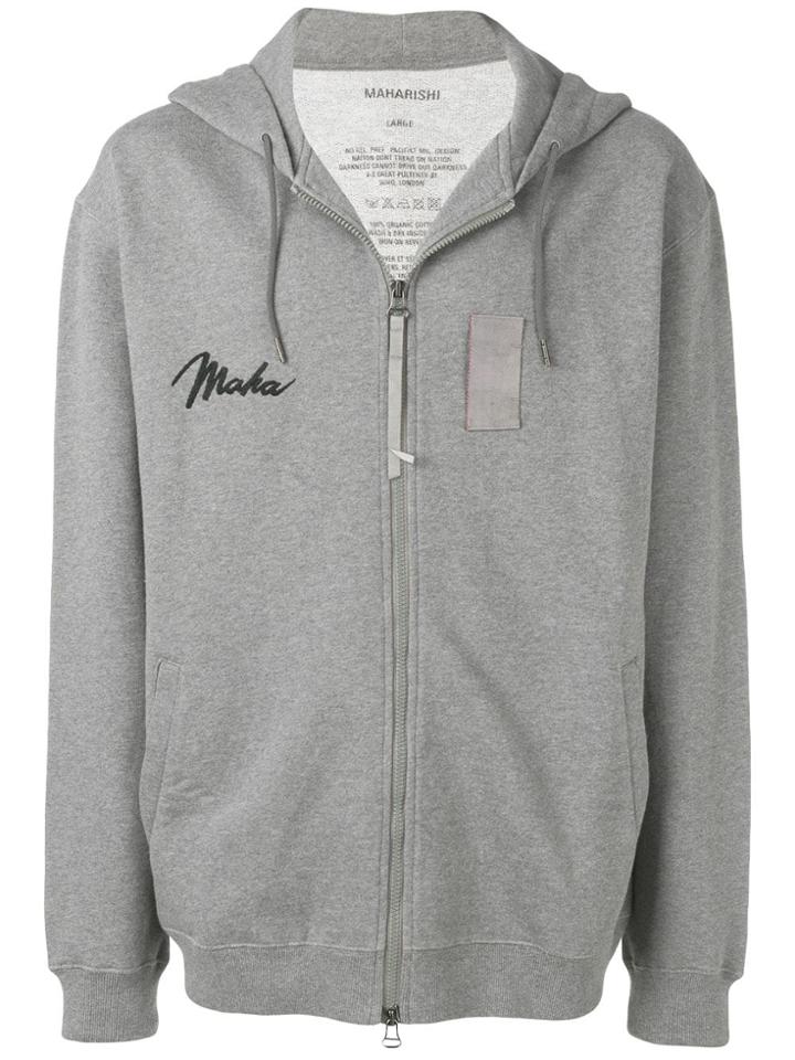 Maharishi Embroidered Hoodie - Grey