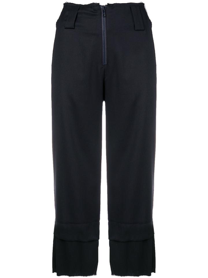 Reality Studio Cropped Trousers - Blue