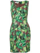 Dolce & Gabbana Vintage 2000's Leaf Print Short Dress - Green