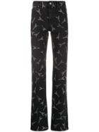 Balenciaga Eiffel Tower Print Slim Jeans - Black