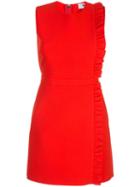Msgm Ruffle Short Dress - Red