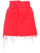 Monse Raw Edge Mini Skirt - Red