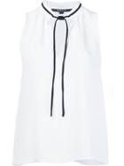 Derek Lam Drawstring Neck Detail Top, Women's, Size: 46, White, Silk
