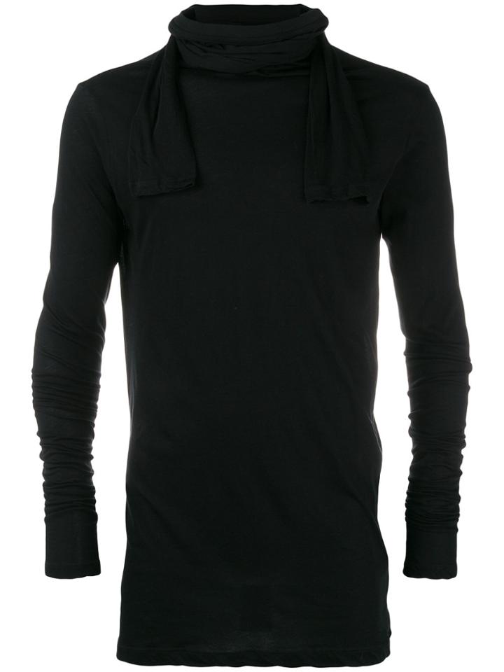 Unravel Project Turtleneck Long Sleeve Top - Black
