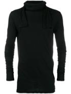 Unravel Project Turtleneck Long Sleeve Top - Black