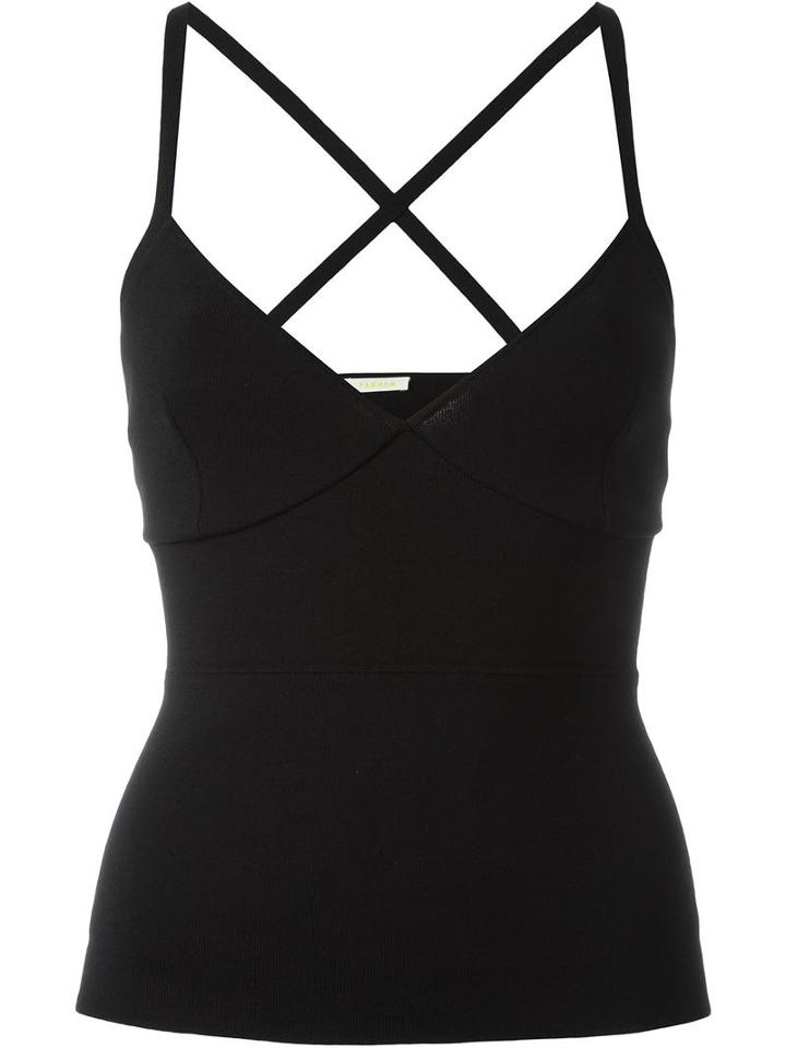 P.a.r.o.s.h. Crisscross Top, Women's, Size: Medium, Black, Polyamide/spandex/elastane/viscose