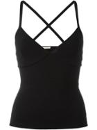 P.a.r.o.s.h. Crisscross Top, Women's, Size: Medium, Black, Polyamide/spandex/elastane/viscose