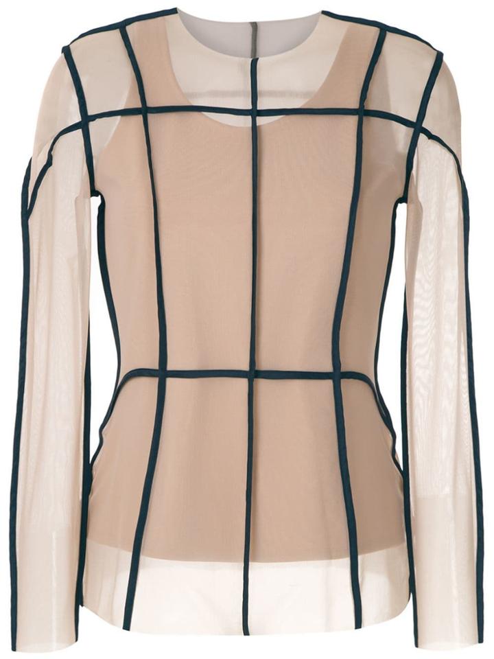 Gloria Coelho Sheer Top - Neutrals