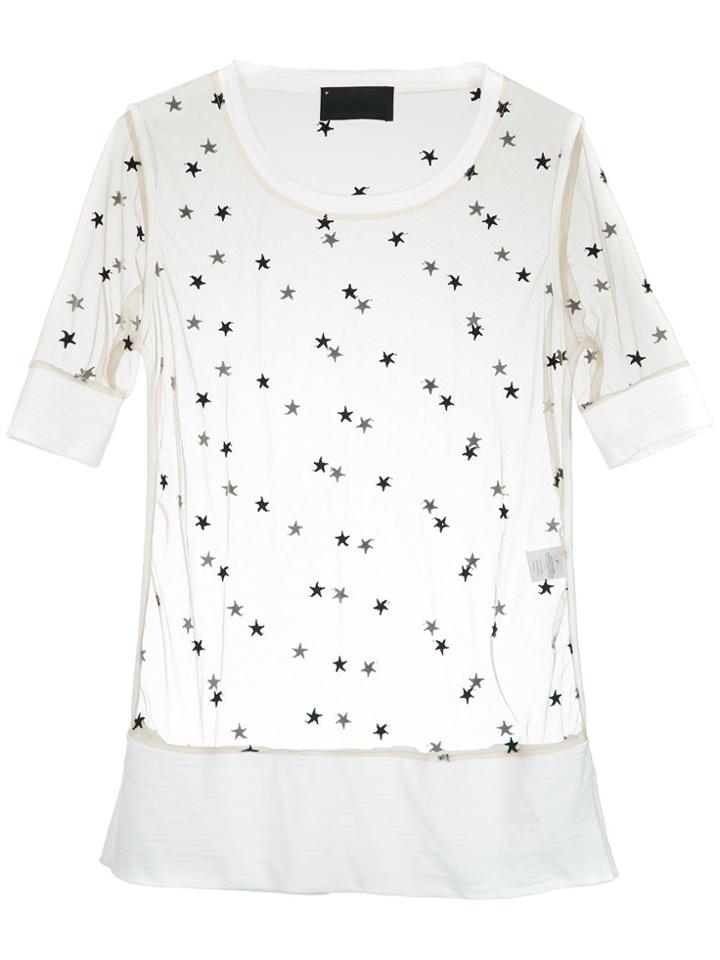 Andrea Bogosian Embroidered Tulle Blouse - White