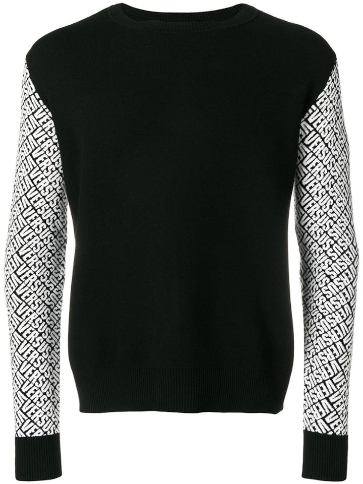 Versus Logo Sleeve Sweatshirt - Black