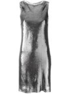 Maison Margiela Sequin Embellished Shift Dress, Women's, Size: 42, Grey, Polyester/spandex/elastane/silk
