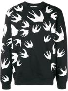 Mcq Alexander Mcqueen Bird Print Jumper - Black