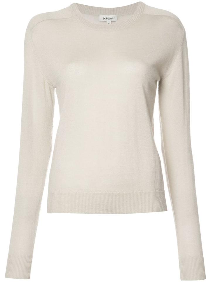 Toteme Round Neck Jumper, Women's, Size: Medium, Nude/neutrals, Cashmere