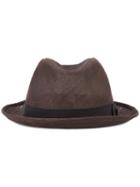 Junya Watanabe Comme Des Garçons Woven Trilby Hat, Men's, Brown, Abaca/nylon