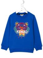 Kenzo Kids Tiger Sweatshirt, Toddler Boy's, Size: 4 Yrs, Blue