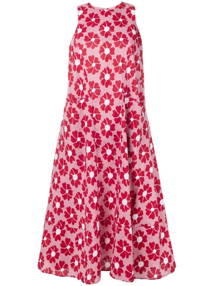Ymc Floral Print Midi Dress - Pink
