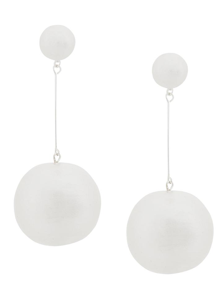 Moy Paris Pearl-effect Drop Earrings - White