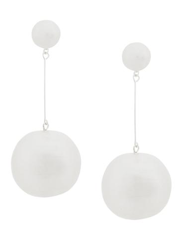 Moy Paris Pearl-effect Drop Earrings - White