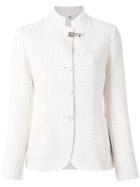 Fay - Fitted Jacket - Women - Cotton/polyamide/polyester/cupro - 38, White, Cotton/polyamide/polyester/cupro