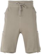 Helmut Lang - Drawstring Pocket Shorts - Men - Cotton/spandex/elastane/viscose - L, Nude/neutrals, Cotton/spandex/elastane/viscose