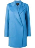 Theory Off-centre Coat - Blue