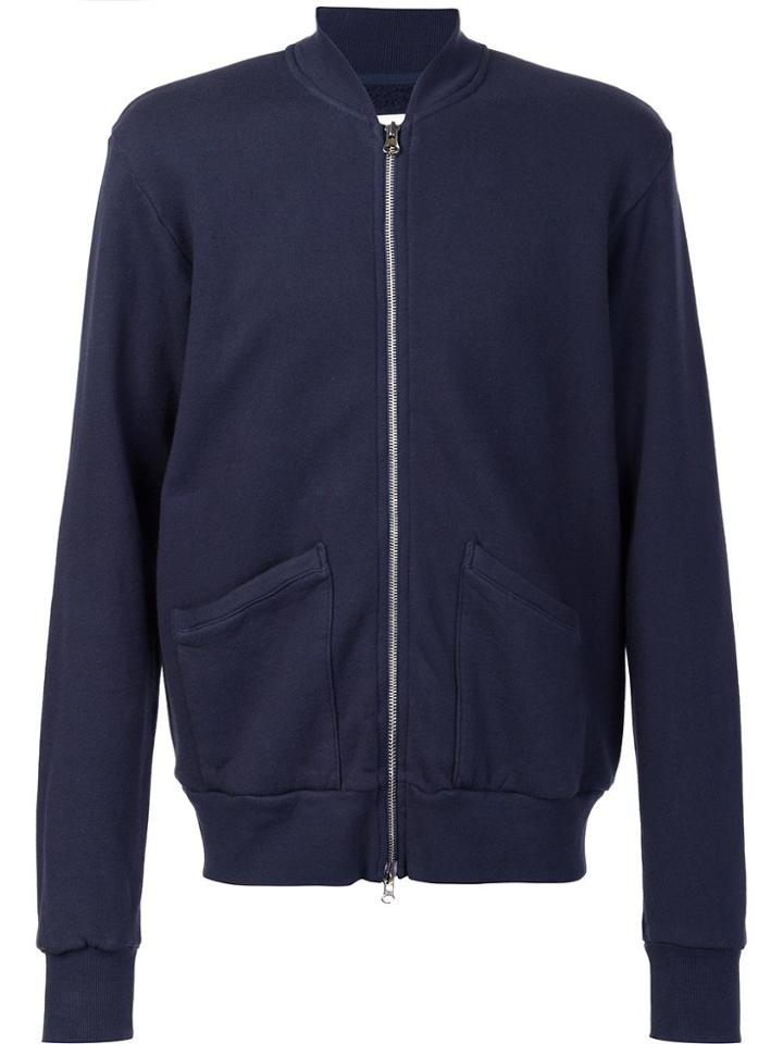 321 Patch Pockets Bomber Jacket - Blue