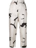 Peserico Printed Elastic Waist Trousers - Nude & Neutrals