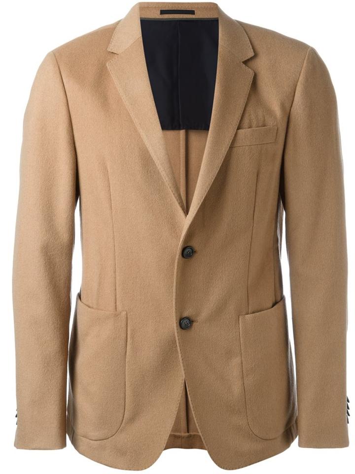 Z Zegna Patched Pockets Blazer, Men's, Size: 50, Brown, Cupro/camel Hair/wool