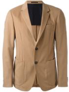 Z Zegna Patched Pockets Blazer, Men's, Size: 50, Brown, Cupro/camel Hair/wool