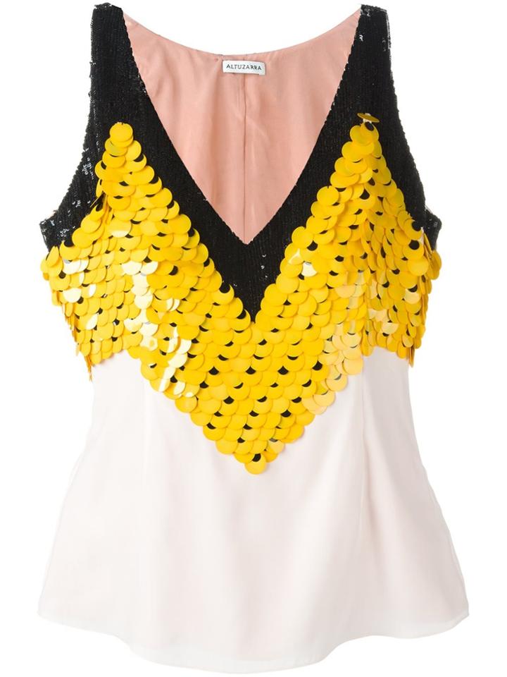 Altuzarra Sequin Embellished Top - Multicolour