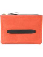 Tom Ford Colour-block Zipped Clutch - Orange