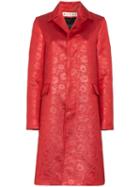 Marni Floral Embossed Coat - Red