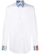Dolce & Gabbana Sicilian Print Contrast Shirt - White