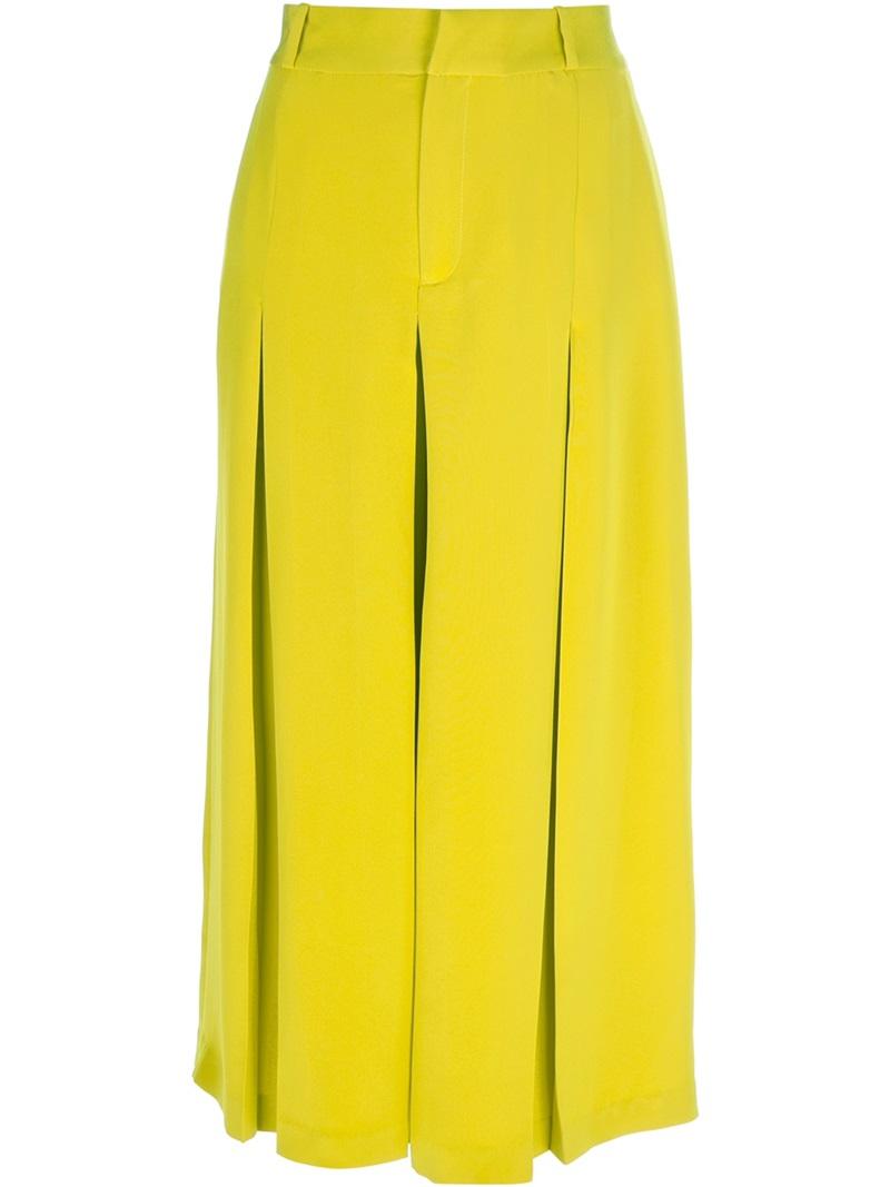 box pleated culotte - marsala main image 1