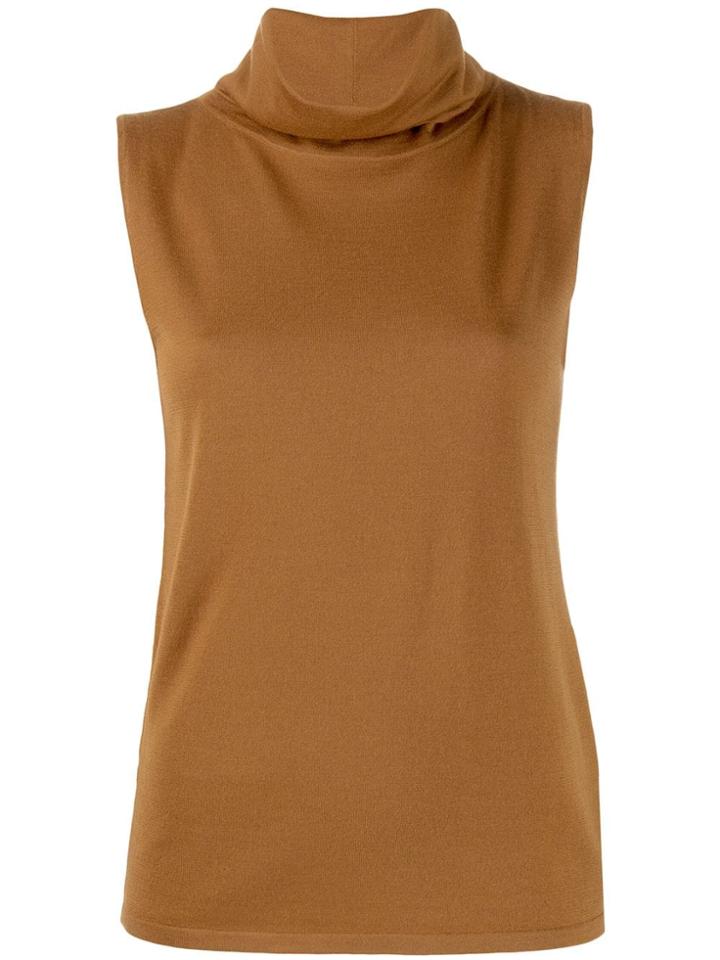 Ralph Lauren Collection Knitted Vest Top - Brown
