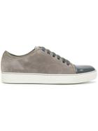 Lanvin Cap-toe Suede Sneakers - Grey