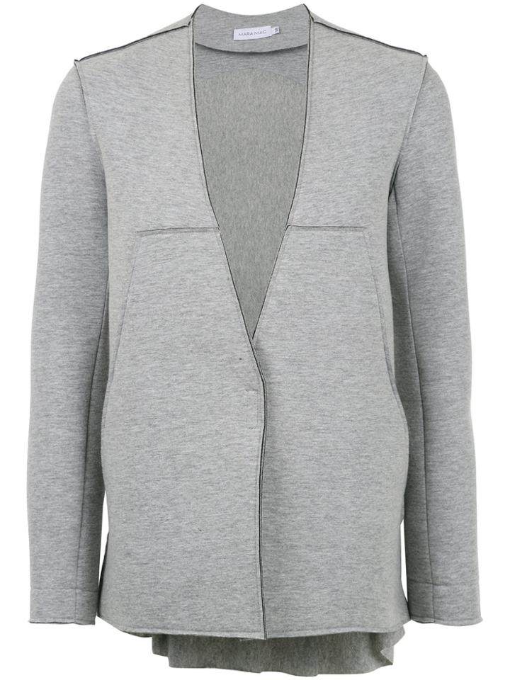 Mara Mac Ruched Blazer - Grey
