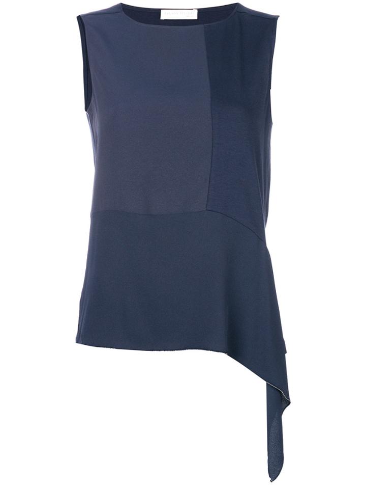 Fabiana Filippi Flared Asymmetric Top - Blue