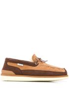 Suicoke Panelled Loafeers - Brown