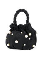 Staud Pearl Embellished Grace Bucket Bag - Black