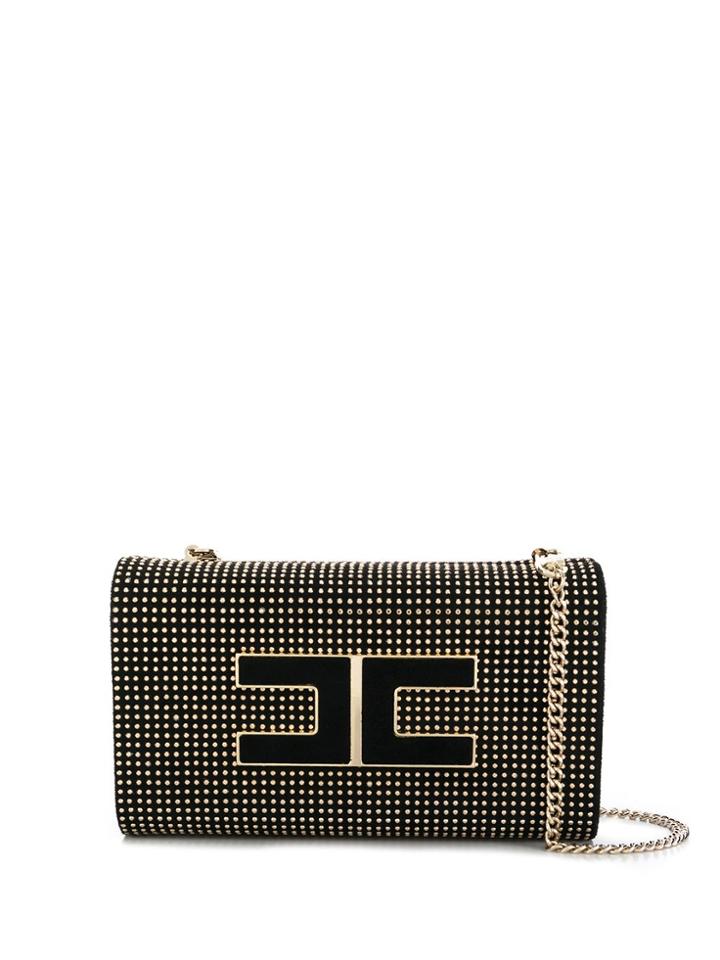 Elisabetta Franchi Studded Crossbody Bag - Black