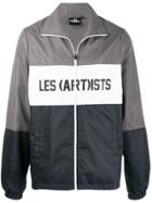 Les (art)ists Two-tone Logo Print Lightweight Jacket - Grey