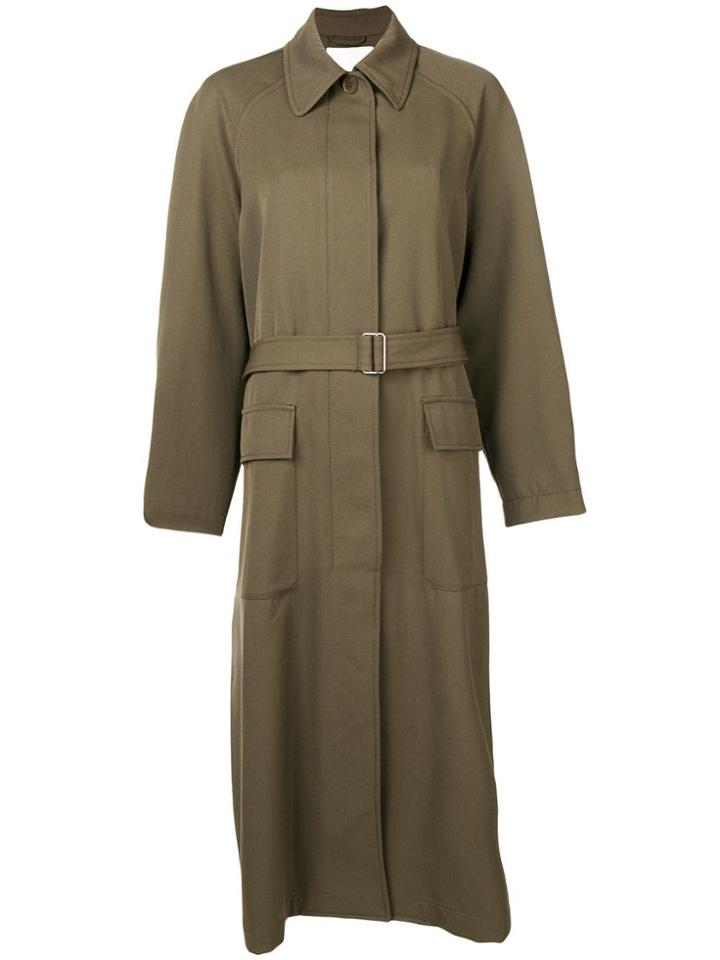 3.1 Phillip Lim Long Single-breasted Coat - Green